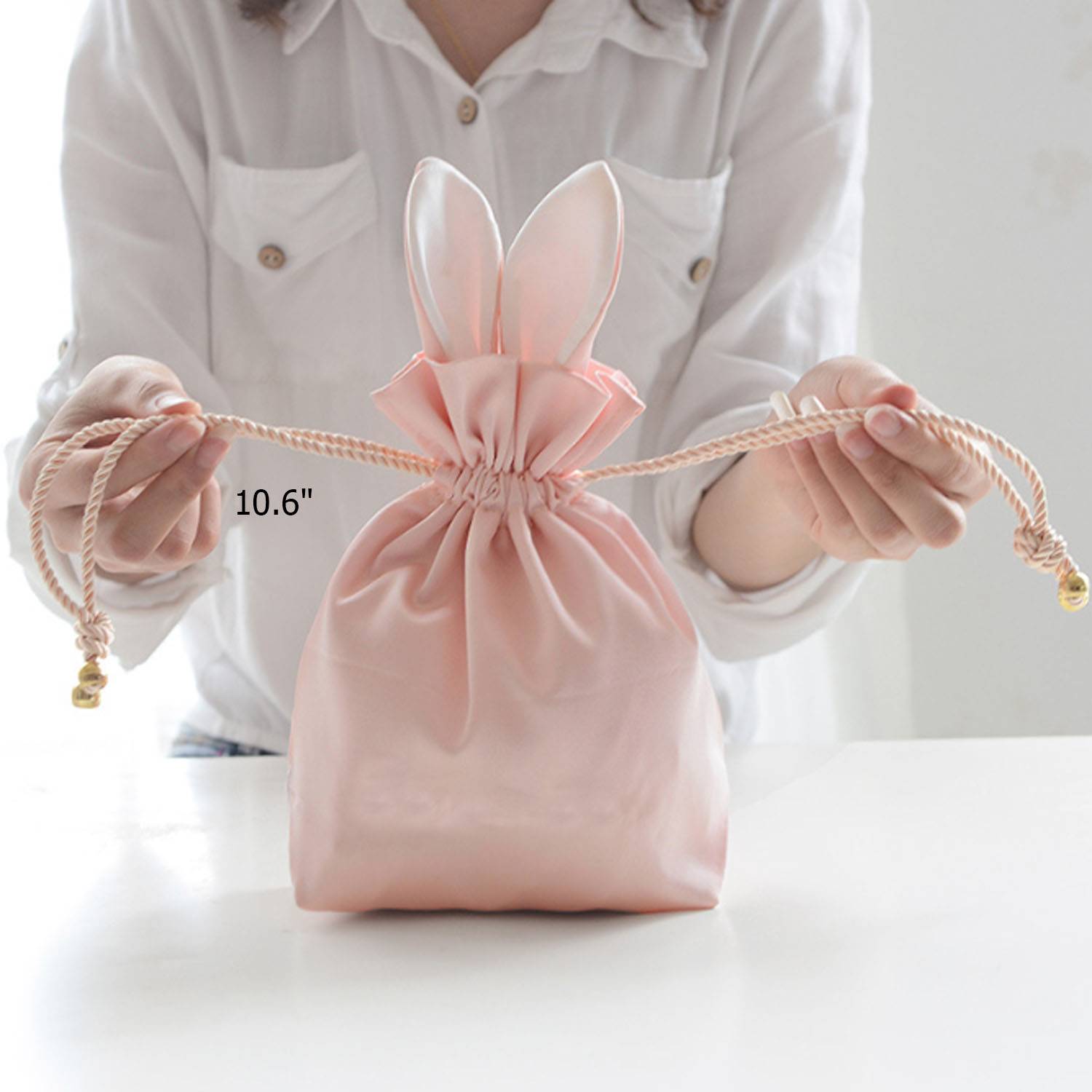 Silk Drwastring Bunny Ear Bag 5