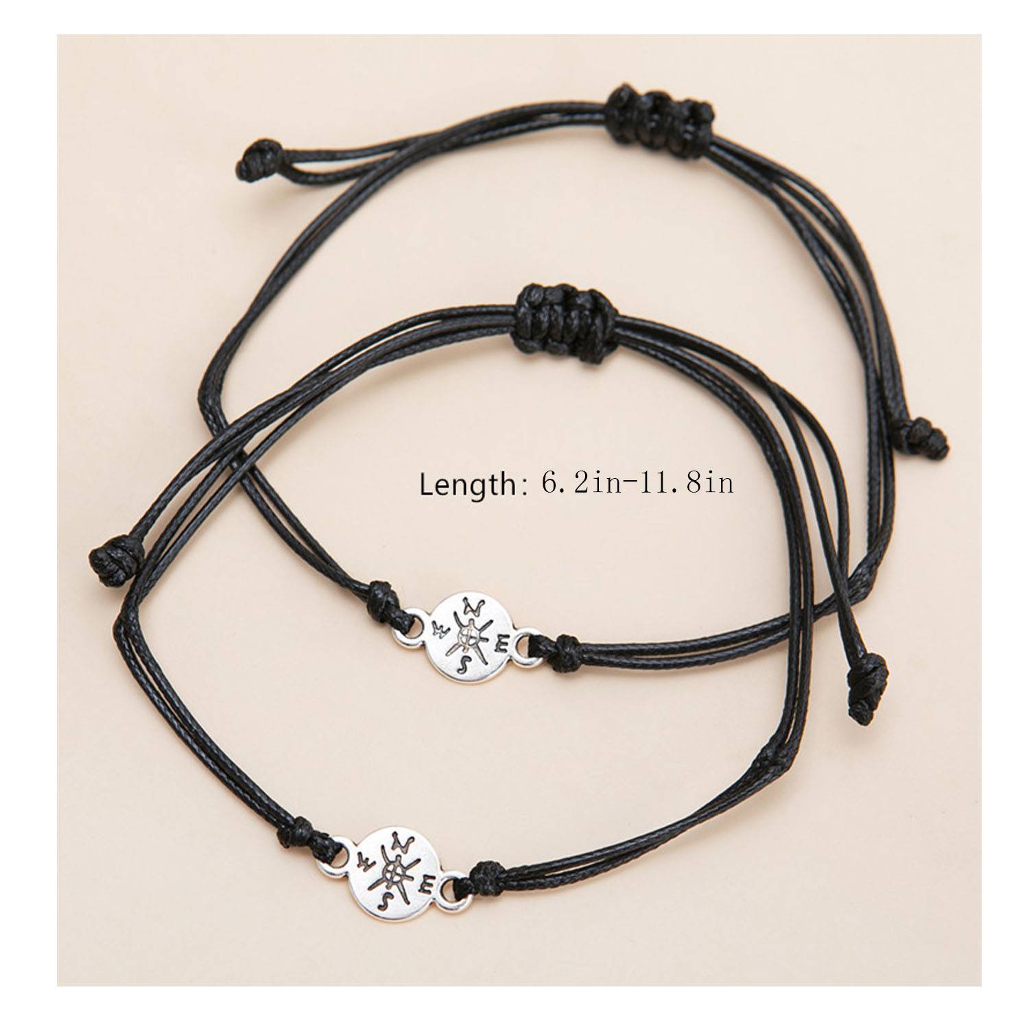 Graduation Gifts compass hand woven adjustable card bracelet 3