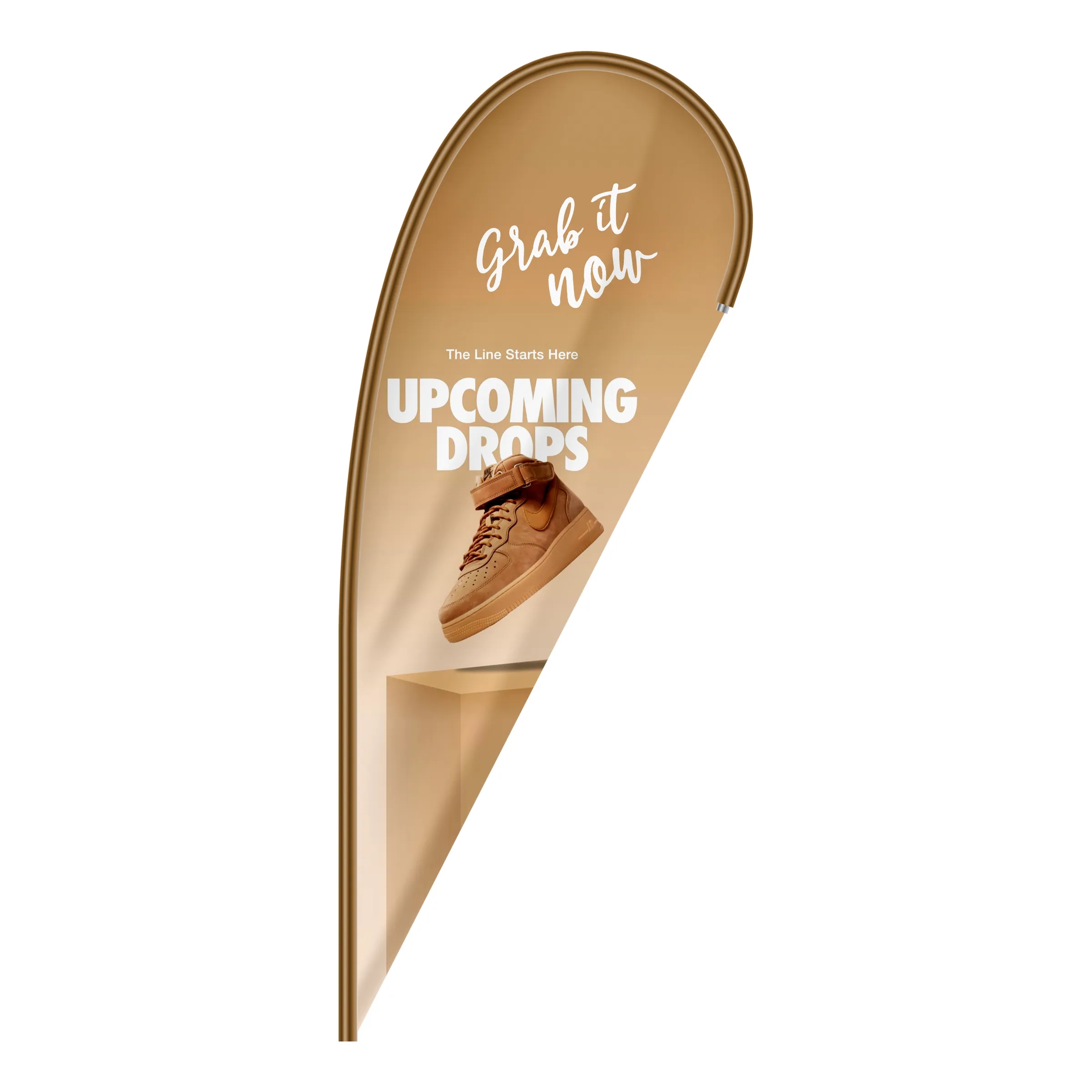 Custom Digital Printed Teardrop Flags 4.3' x 1.8' 2