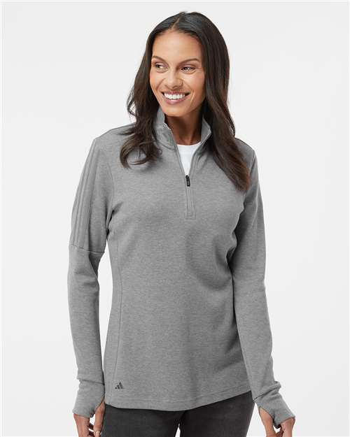 Women's 3-Stripes Quarter-Zip Sweater Pullover - A555 37