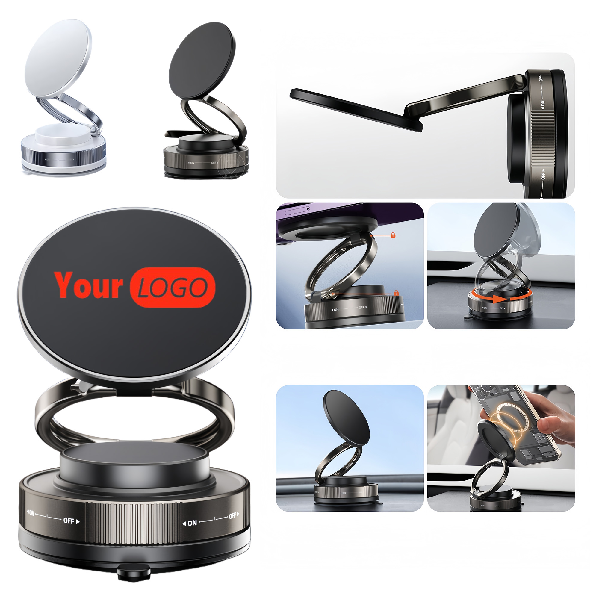 Rotating Magnetic Car Phone Holder 2