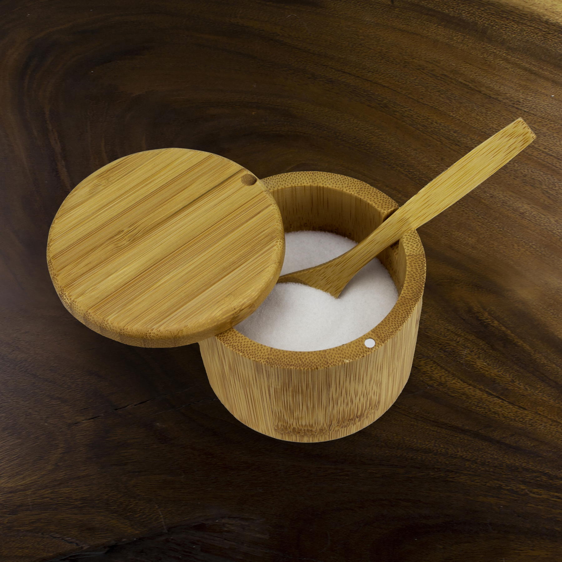 Little Dipper Bamboo Salt Box with Spoon 5