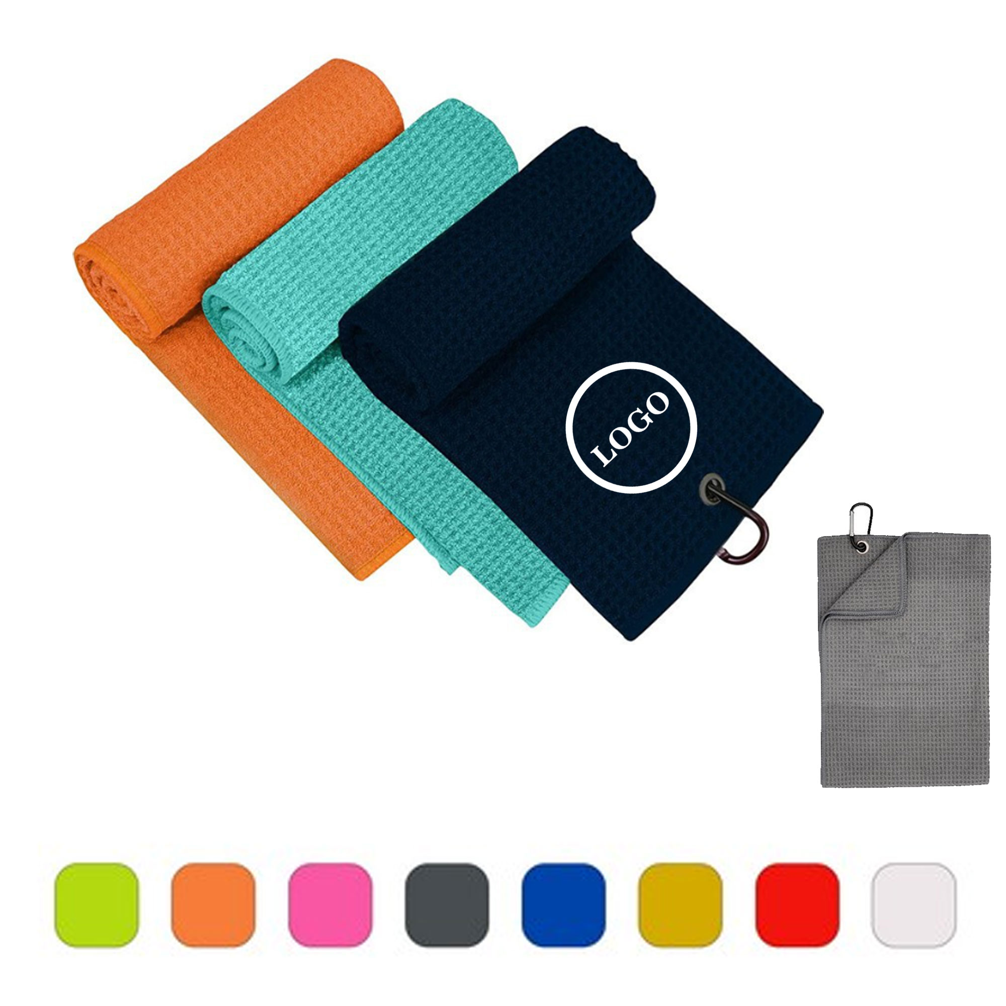 Tri-Fold Waffle Golf Towel 1