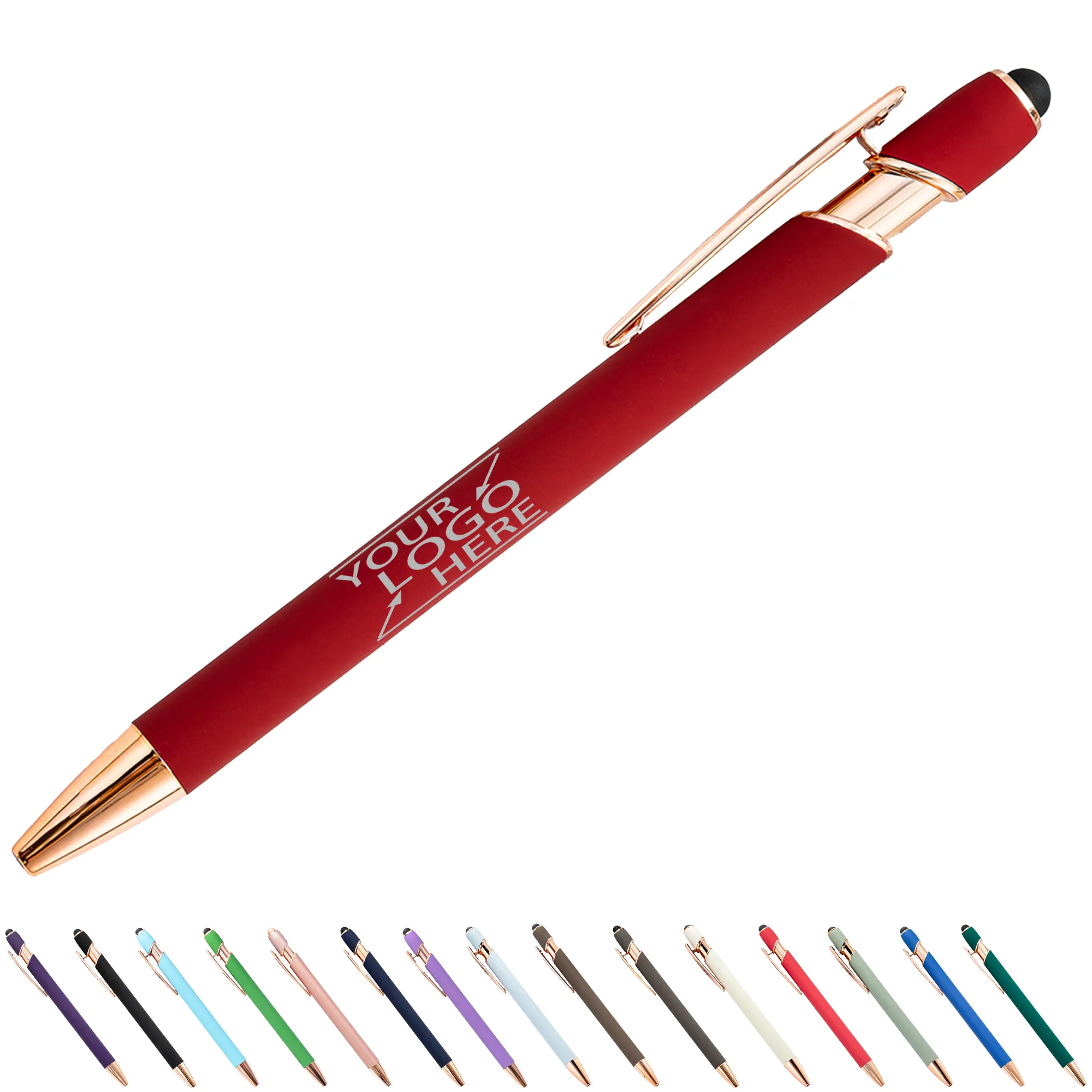 Rose Gold Aluminum Capacitive Touch Ballpoint Pen