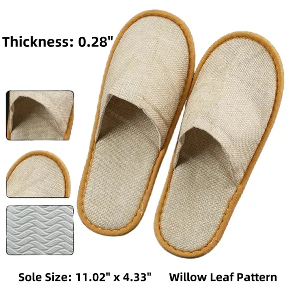 Disposable Linen Slippers - Premium Quality Comfort 2