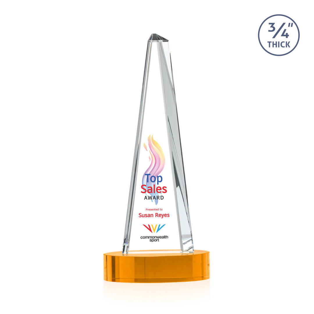 Majestic Tower VividPrint™ Award on Alberton Base - Amber 10