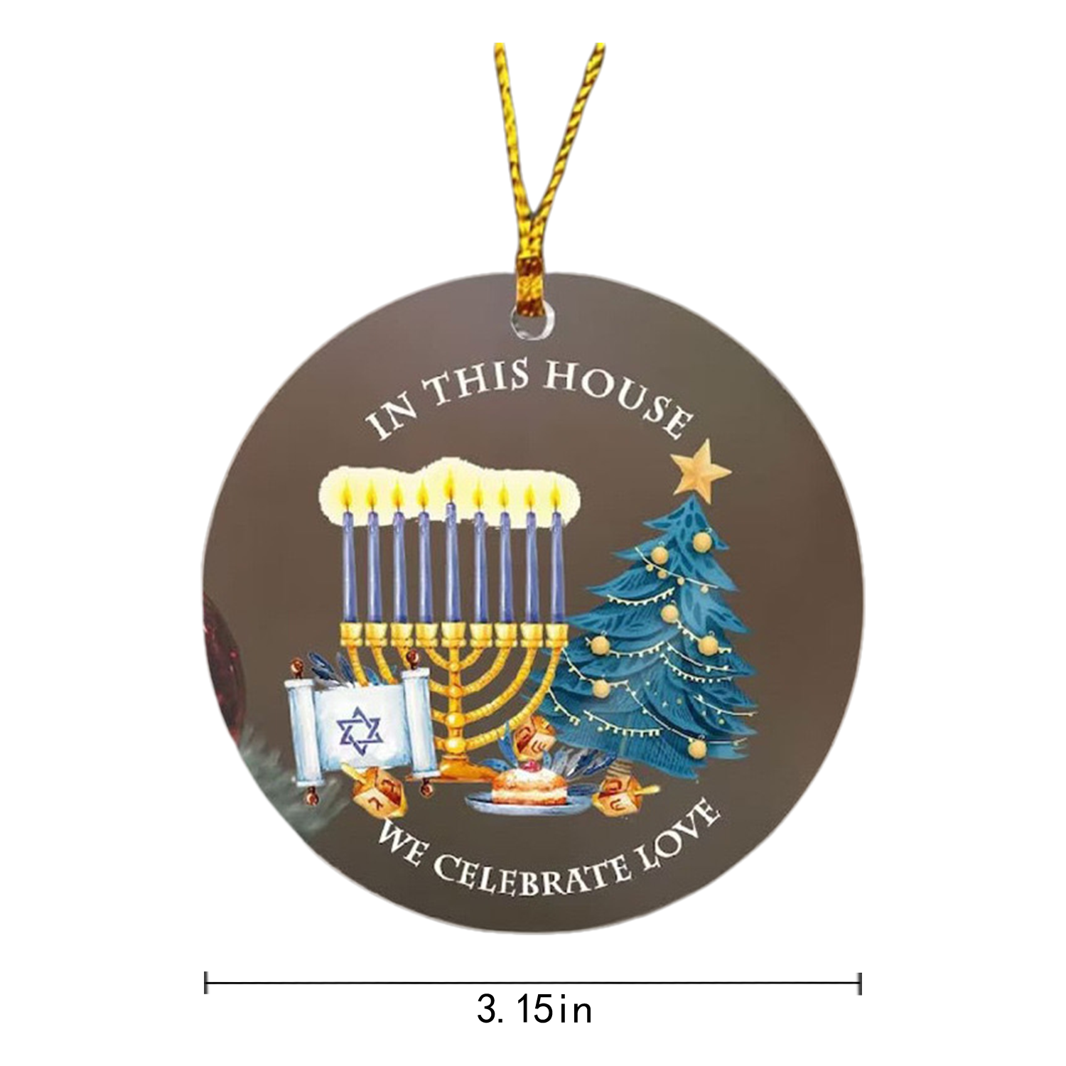 Hanukkah Acrylic Hanging Ornament 5