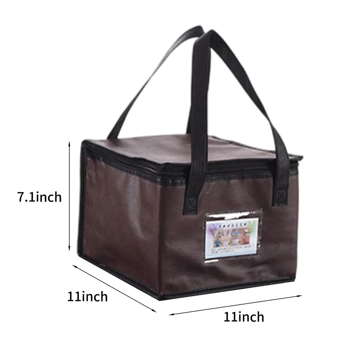 Customizable Insulated Lunch Bag 11" x 11" x 7.1" for Eco-Friendly Use 4
