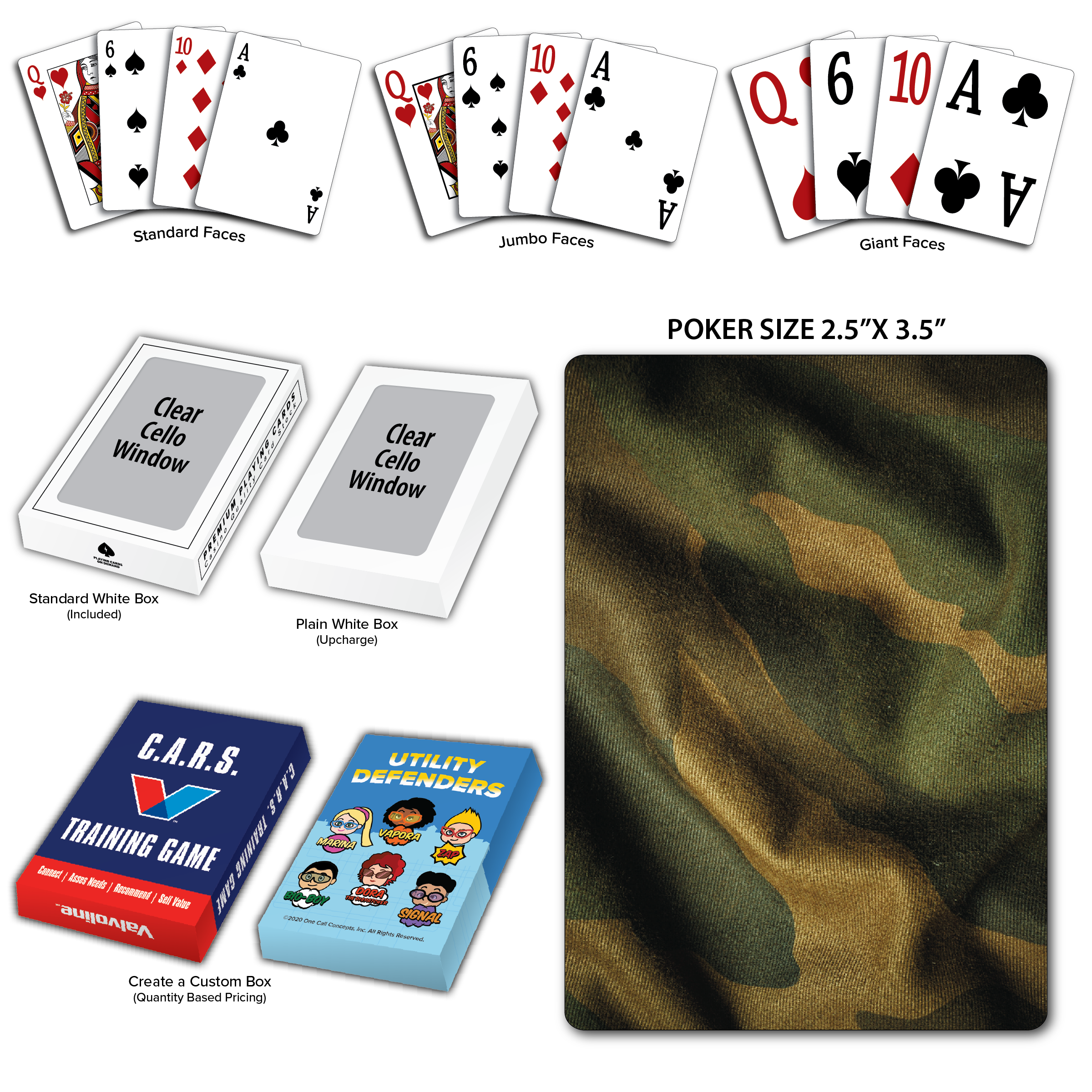 Camouflage Theme Poker Size Playing Cards 2