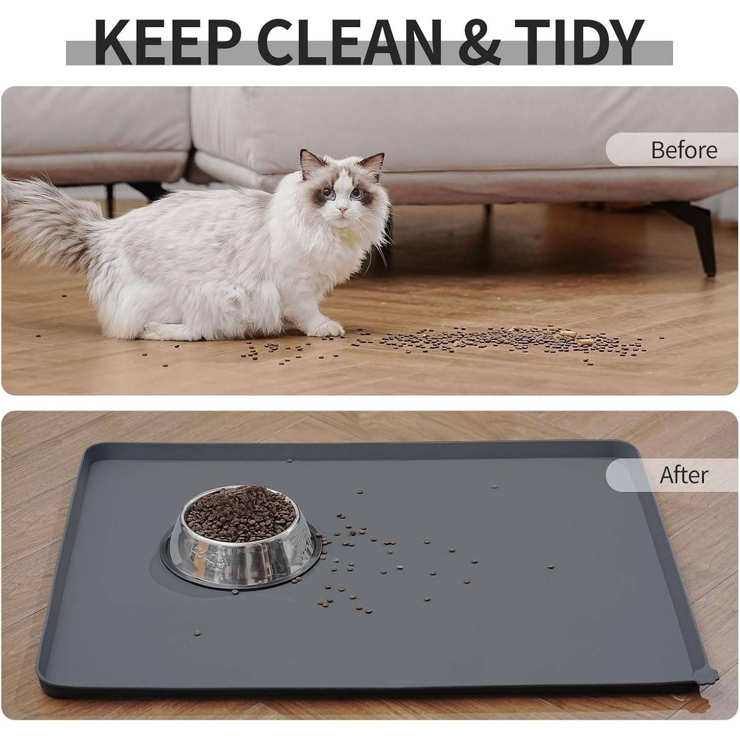 Non-Slip Waterproof Silicone Pet Feeding Mat 7
