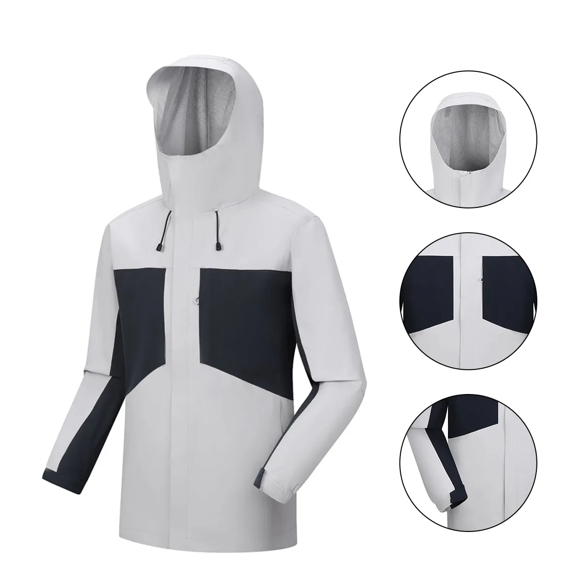 Colorblock Waterproof Softshell Jacket With Hood 7