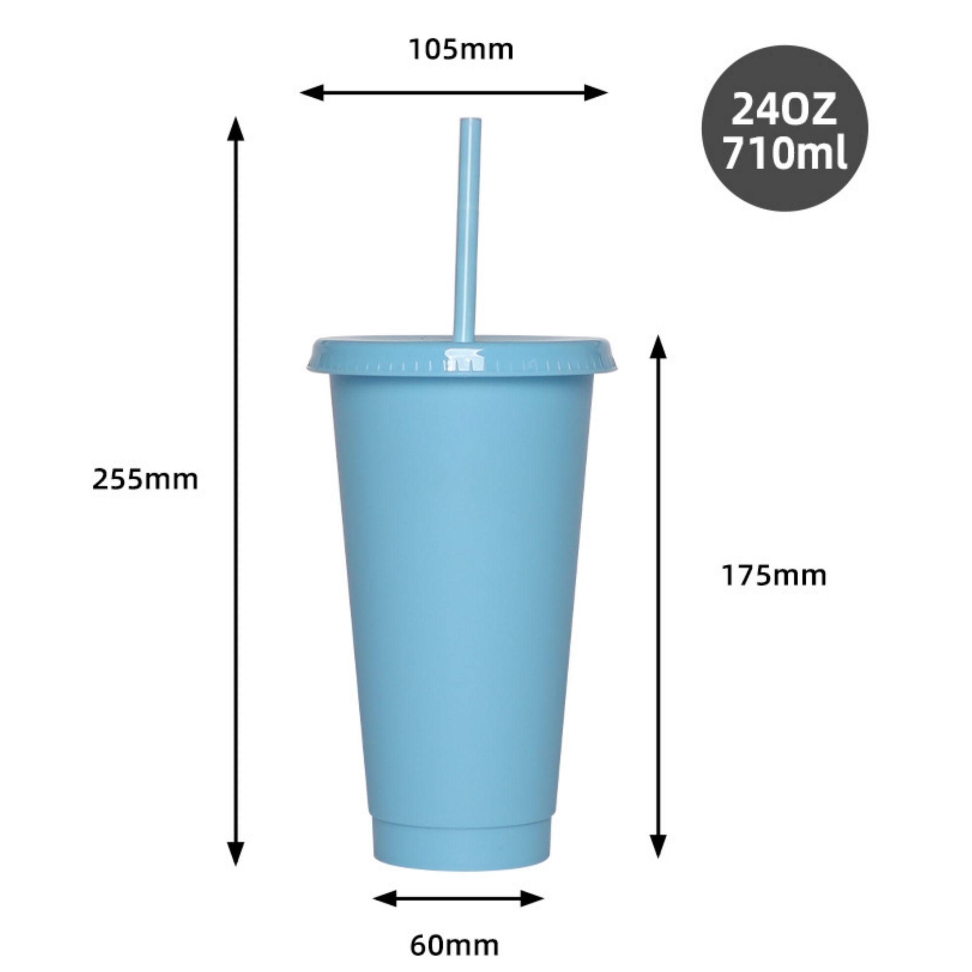 24 oz Tumbler With Straw And Lid 7