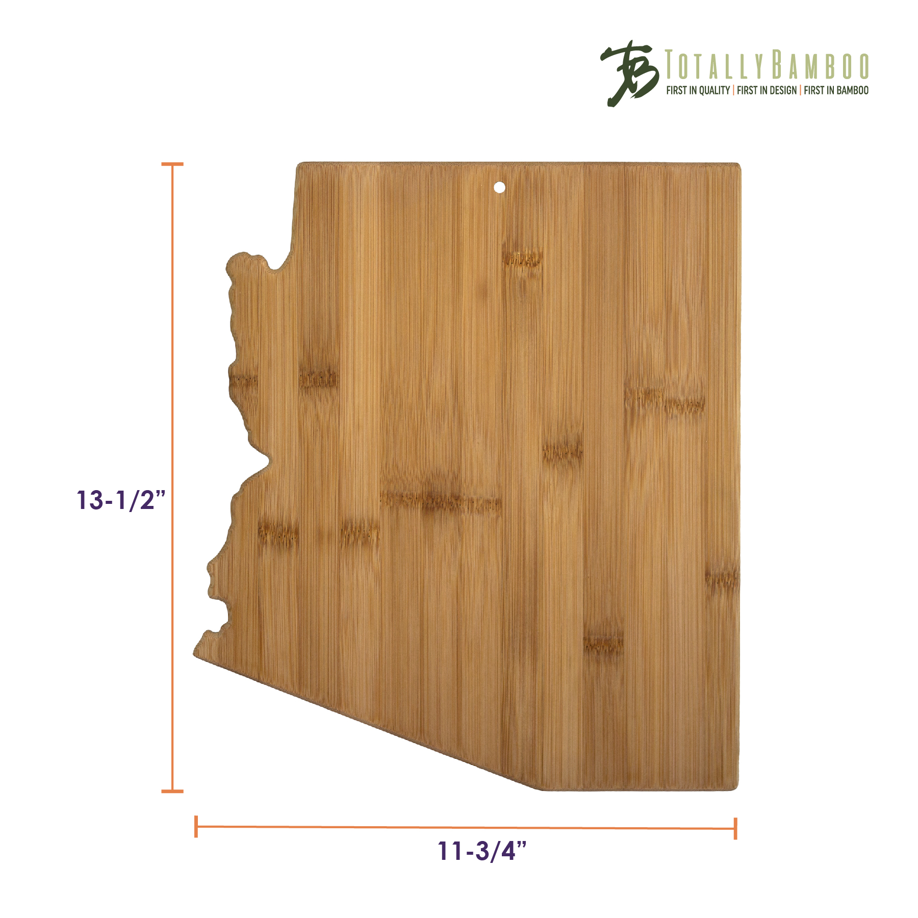 Arizona State Shaped Bamboo Serving and Cutting Board 6