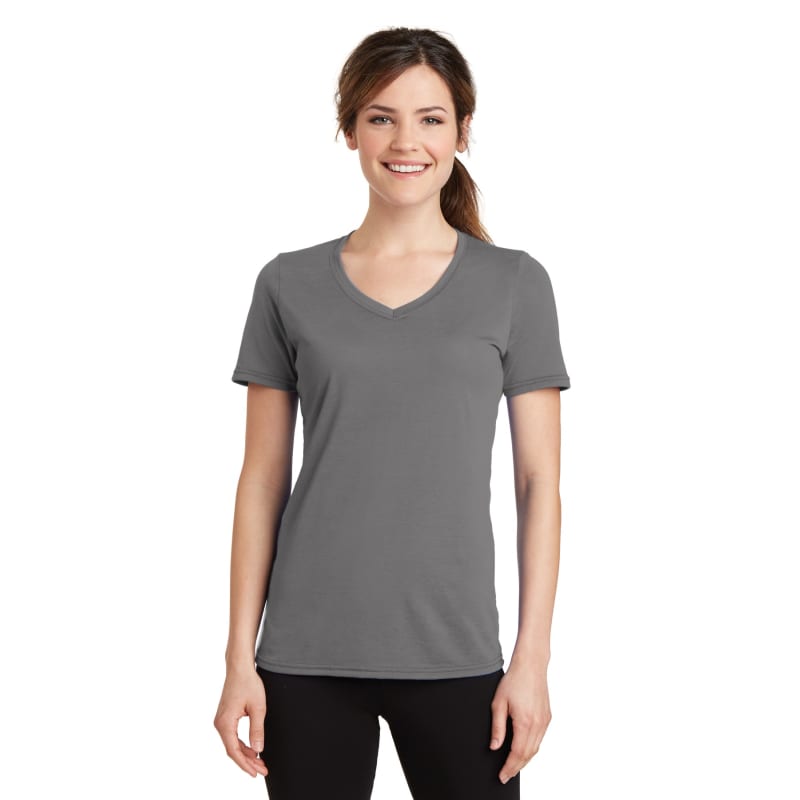 Port & Company Women's Performance Blend V-Neck Tee. 60