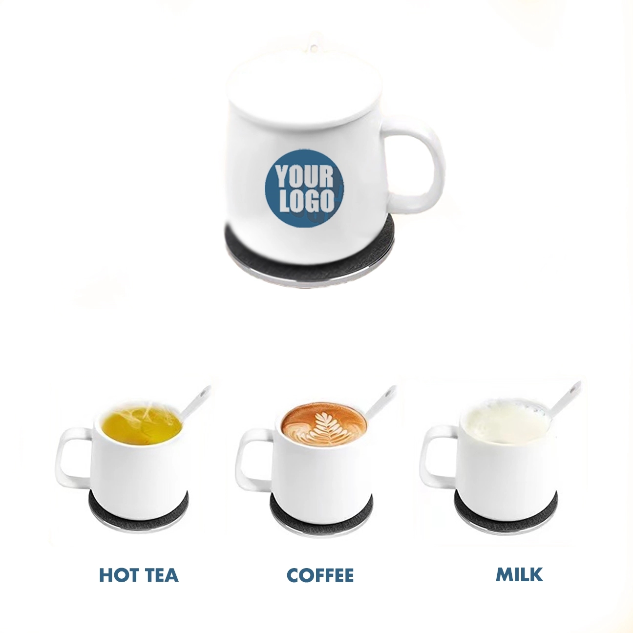 2 in 1 Smart Coffee Mug Warmer with Wireless Charger 12