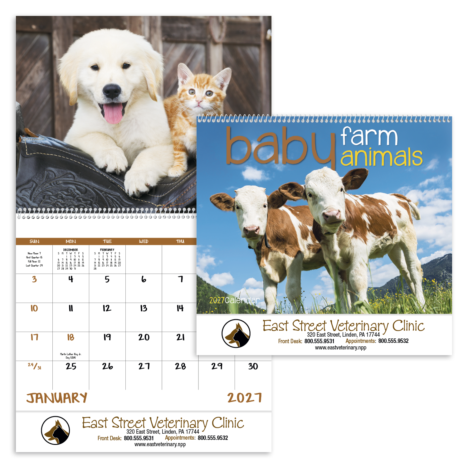 Good Value™ Baby Farm Animals - Spiral Calendar 41