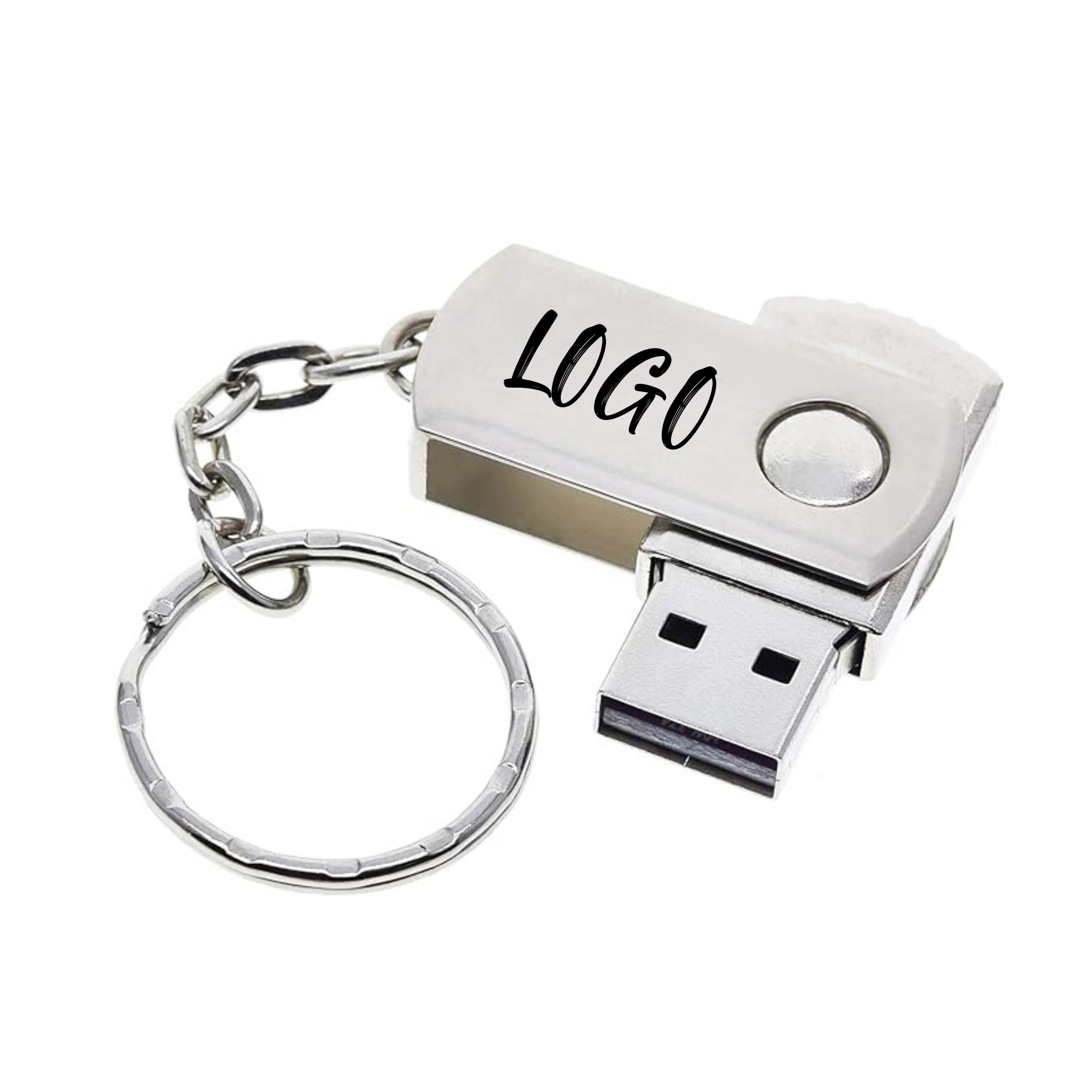 4GB Mini USB Flash Drive With Keychains 2