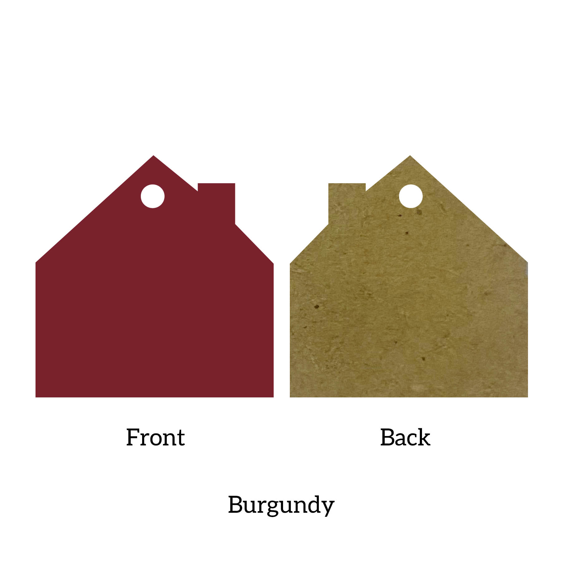 Free Shipping Solid Color Christmas Ornament - House 2
