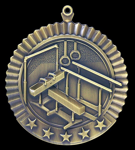 Gymnastics Male Star Medal 2 3/4" 2