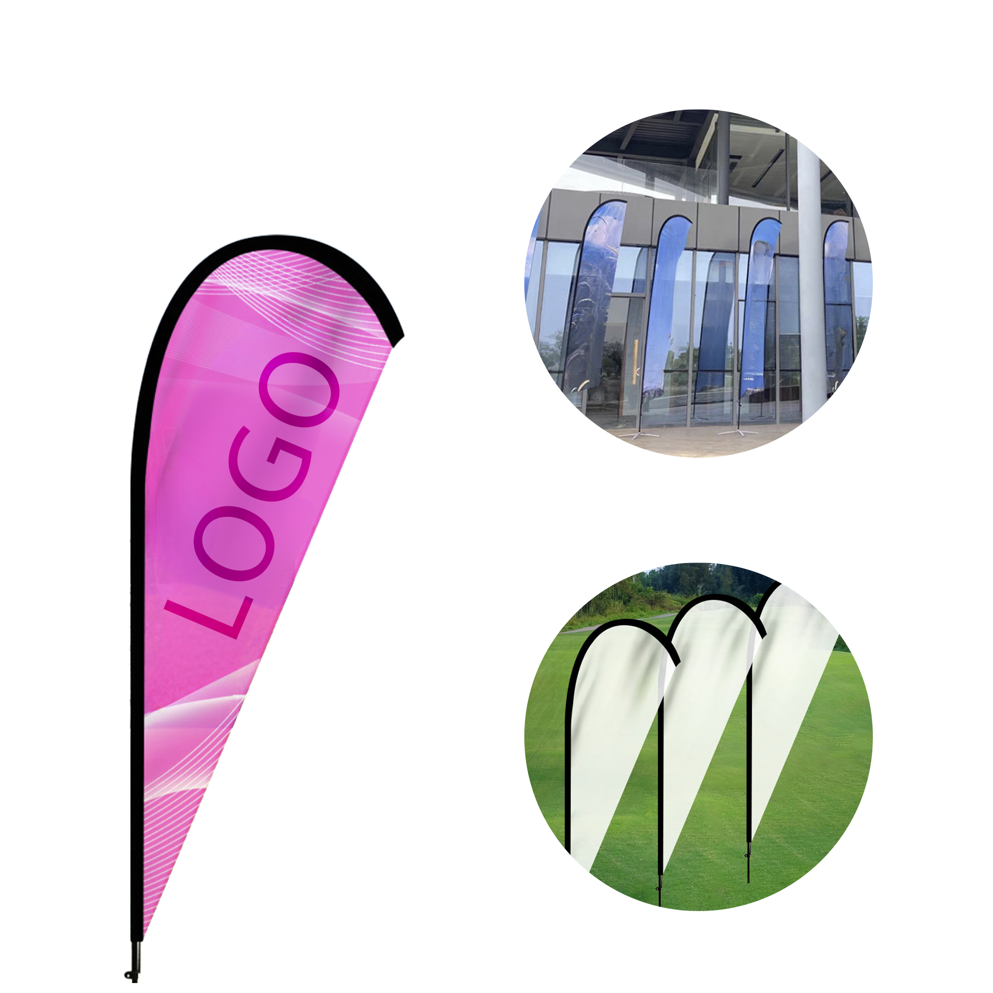 MOQ 10 PCS Portable Drop Shaped Water Filled Flag 2