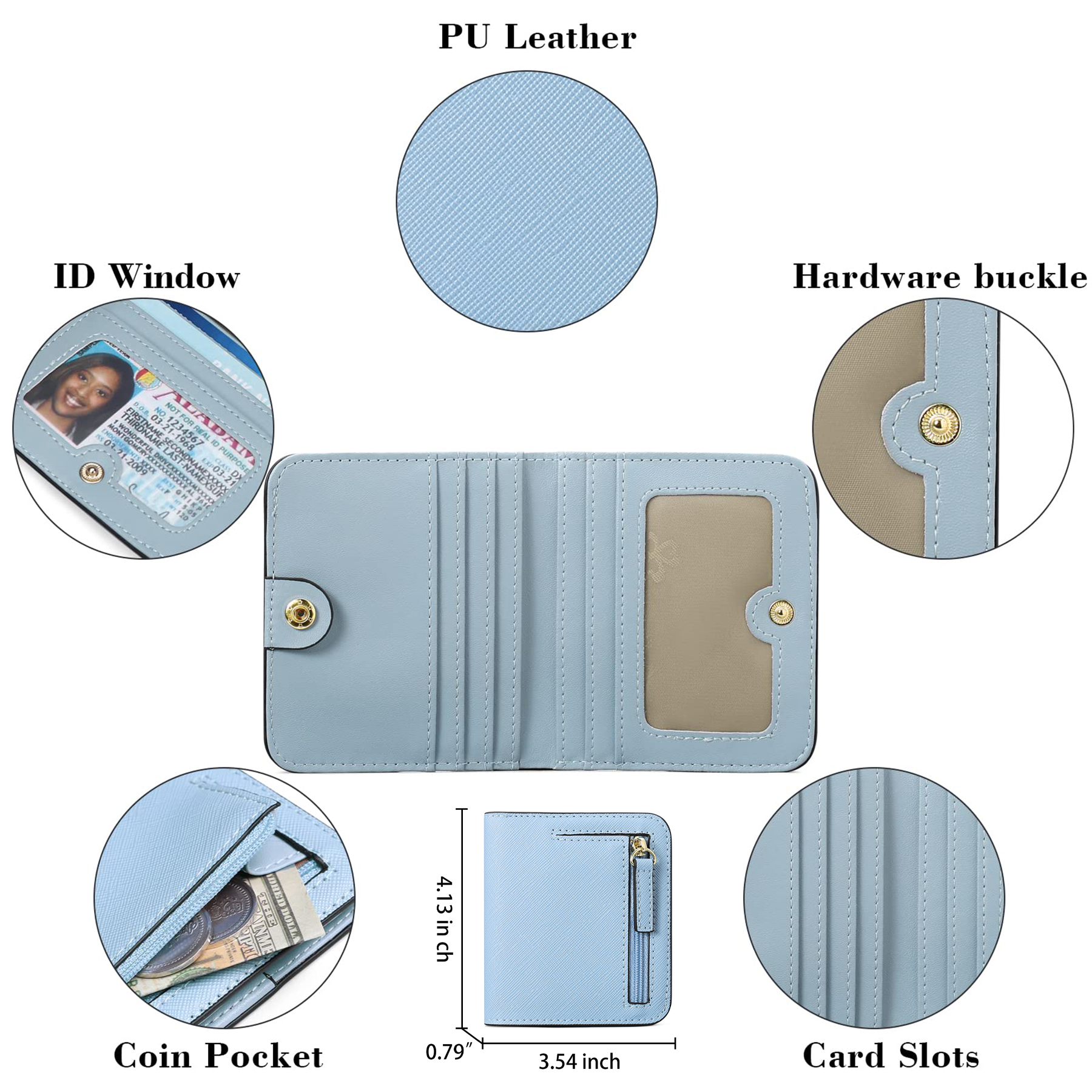 Small Wallet for Women Slim RFID Blocking 2