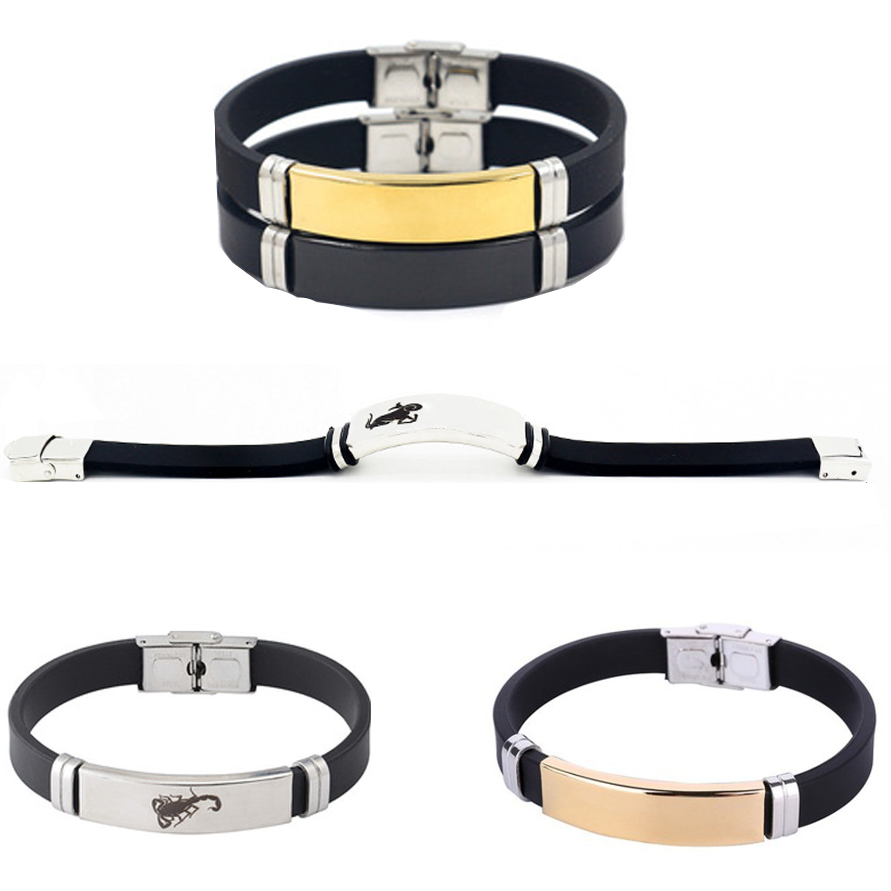 Silicone Stainless Steel Bracelet 1