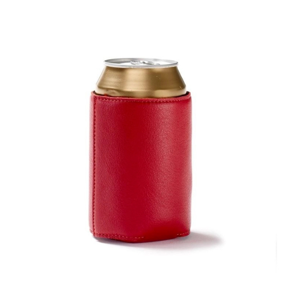 Leather Neoprene Can Cooler, custom can cooler with logo imprint 4
