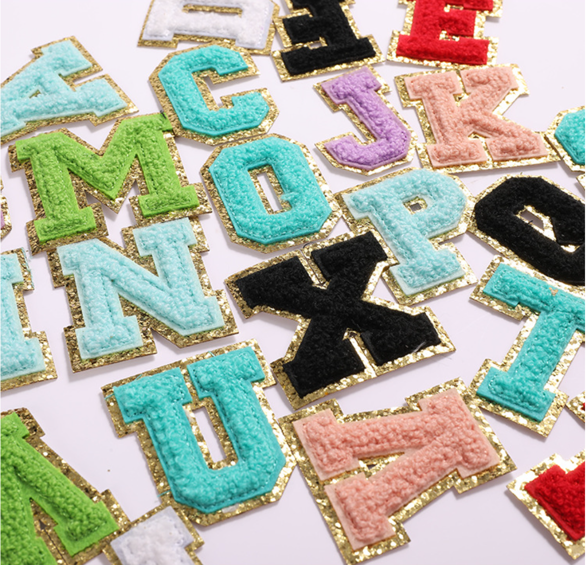 Towel Embroidered Letters / Patches 4