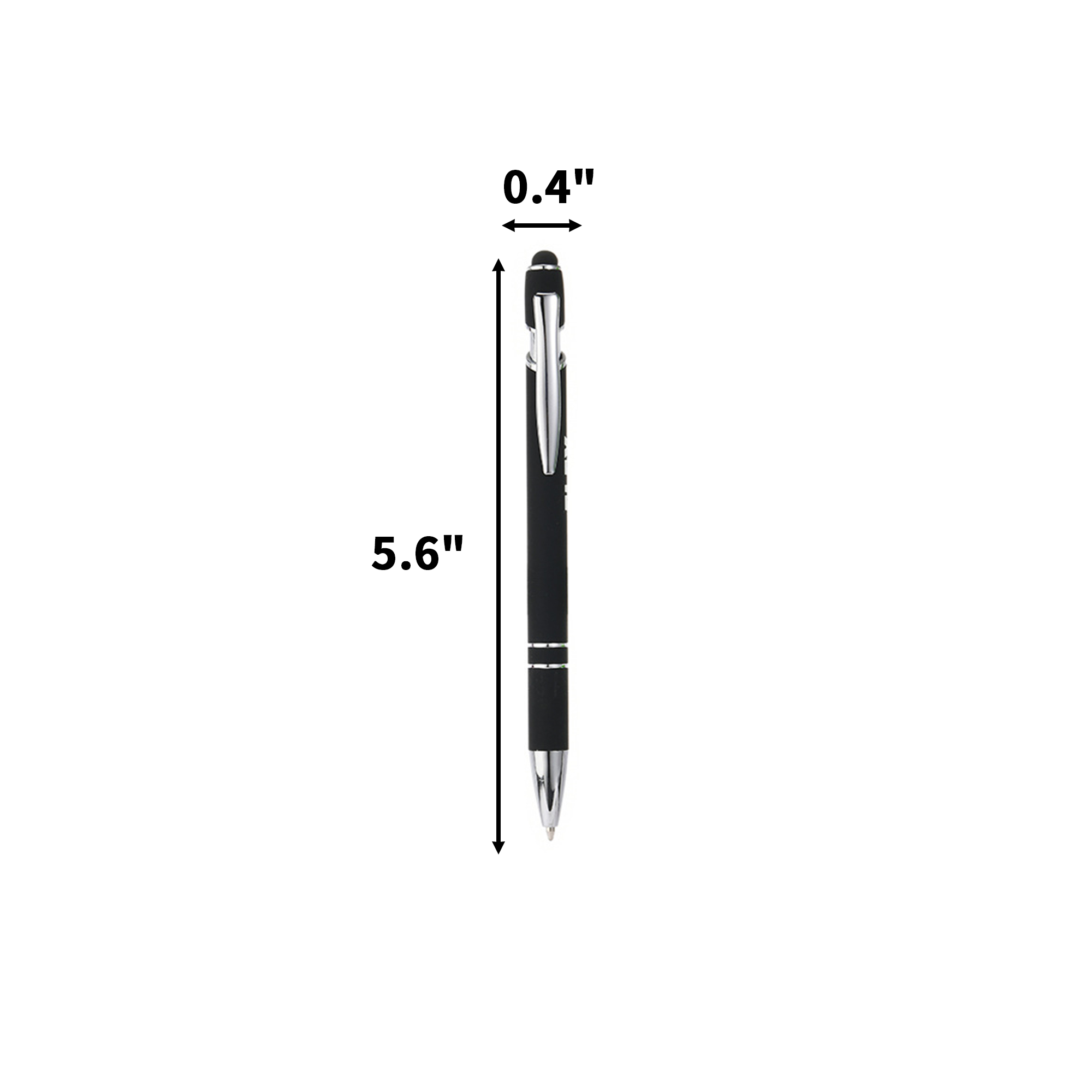 Aluminum Stylus Pen With Rubberized Finish And Plunger Action 1
