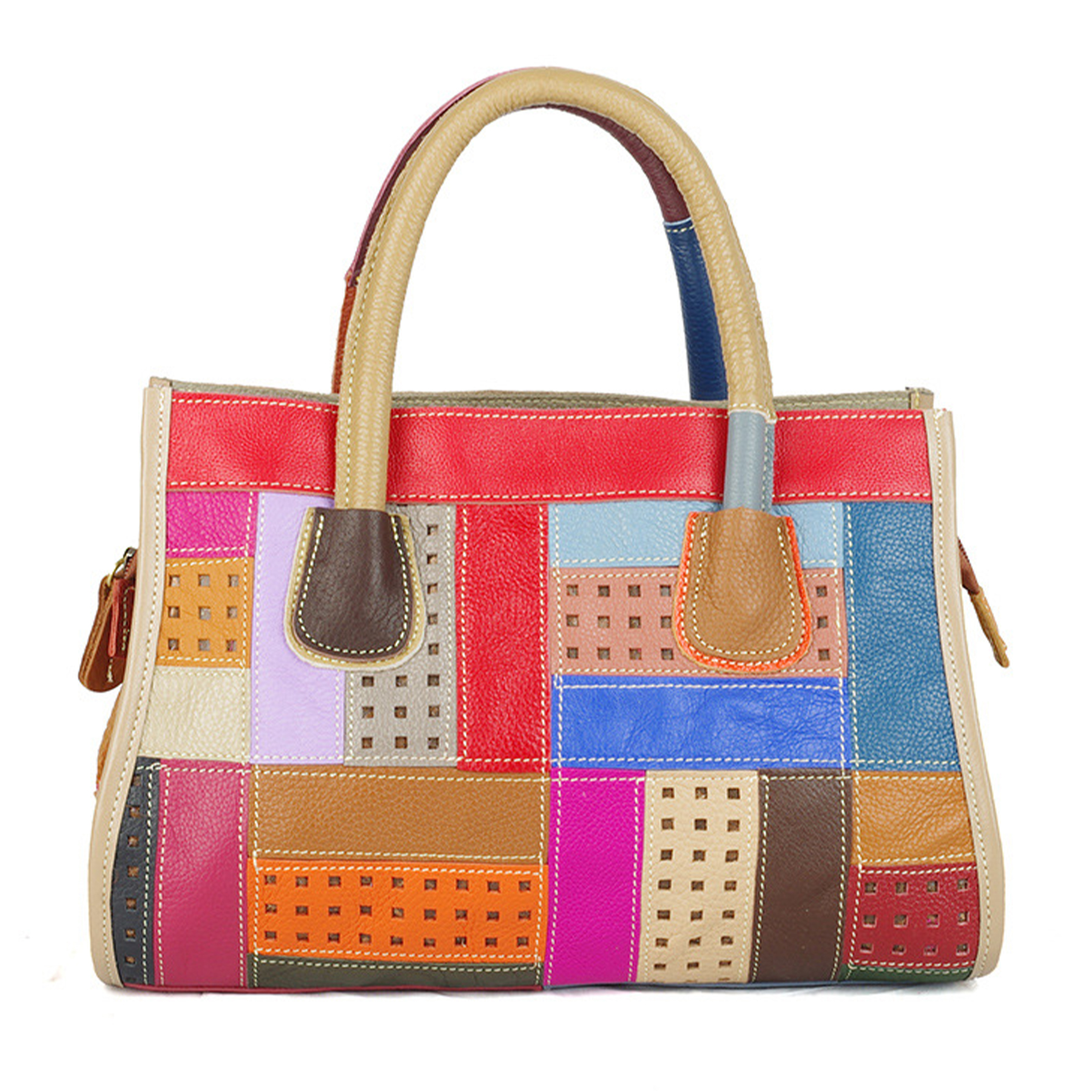 Genuine Leather Hand-paneled colourful cross-body bag 5