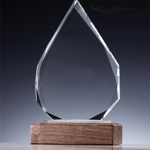 Crystal Peak Trophy with Wooden Base 6