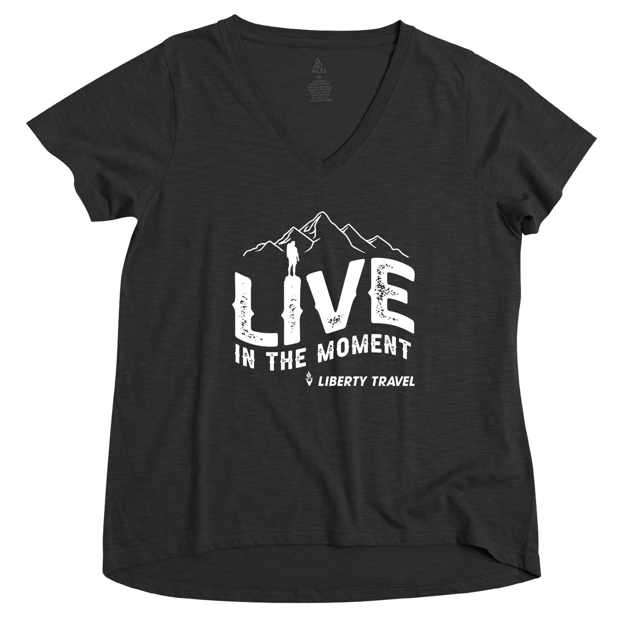 ACE Ladies' Slub A-Line V Neck T-Shirt 8