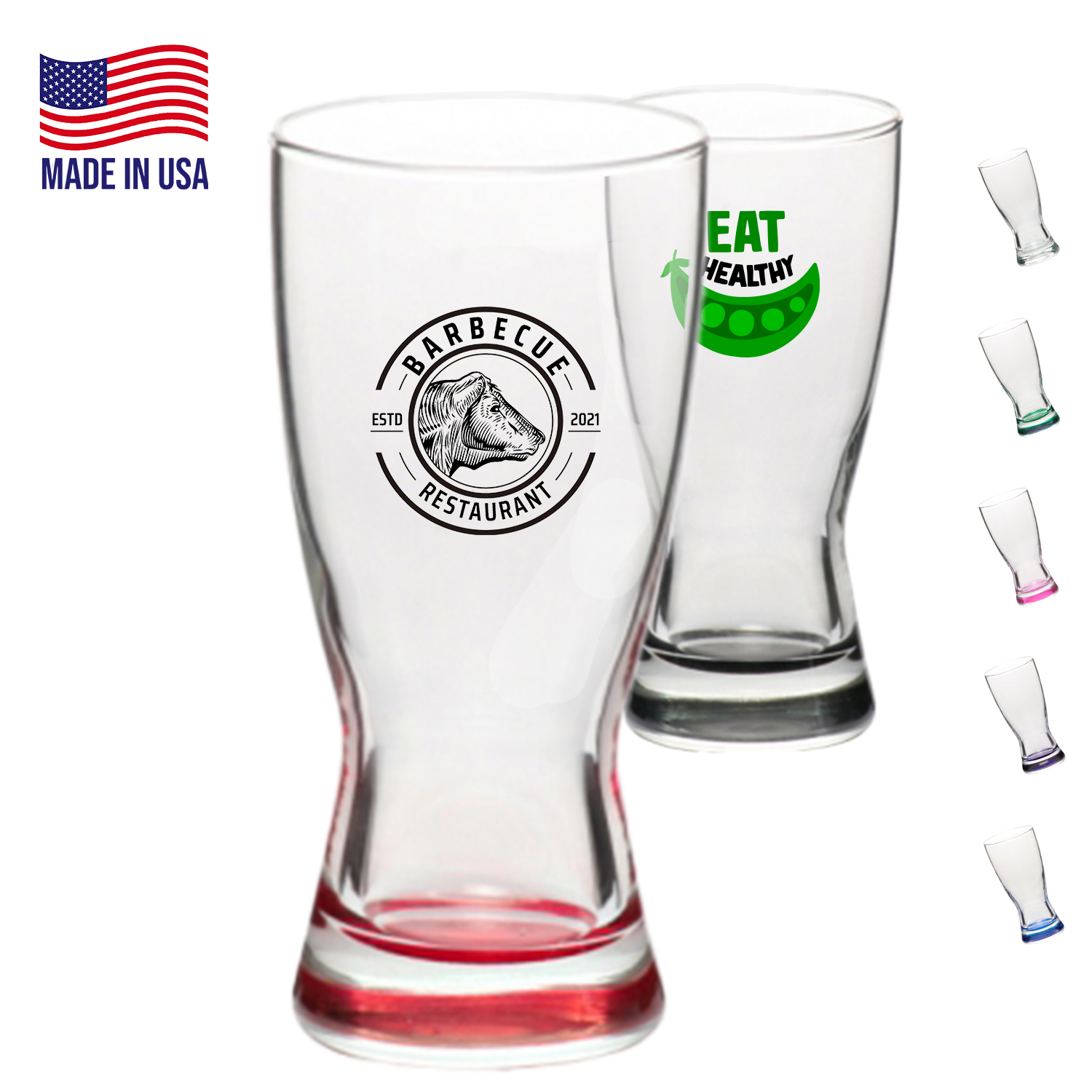 10 oz. USA Made Libbey Crystal Glasses 1