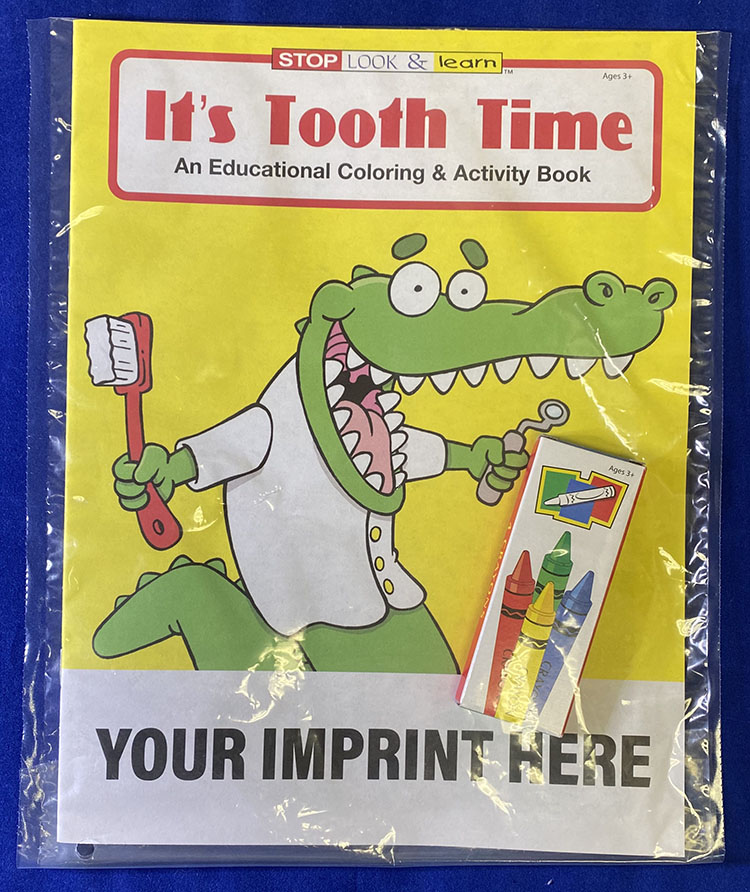 COLORING SET - It's Tooth Time Coloring Book Fun Pack 6