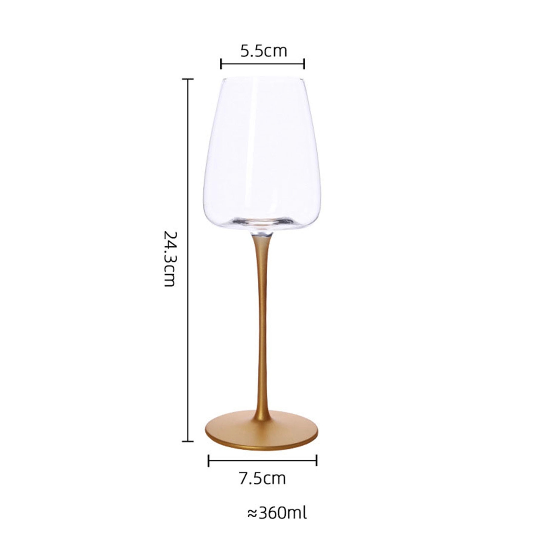 Capacity Crystal Red Wine Glasses 6