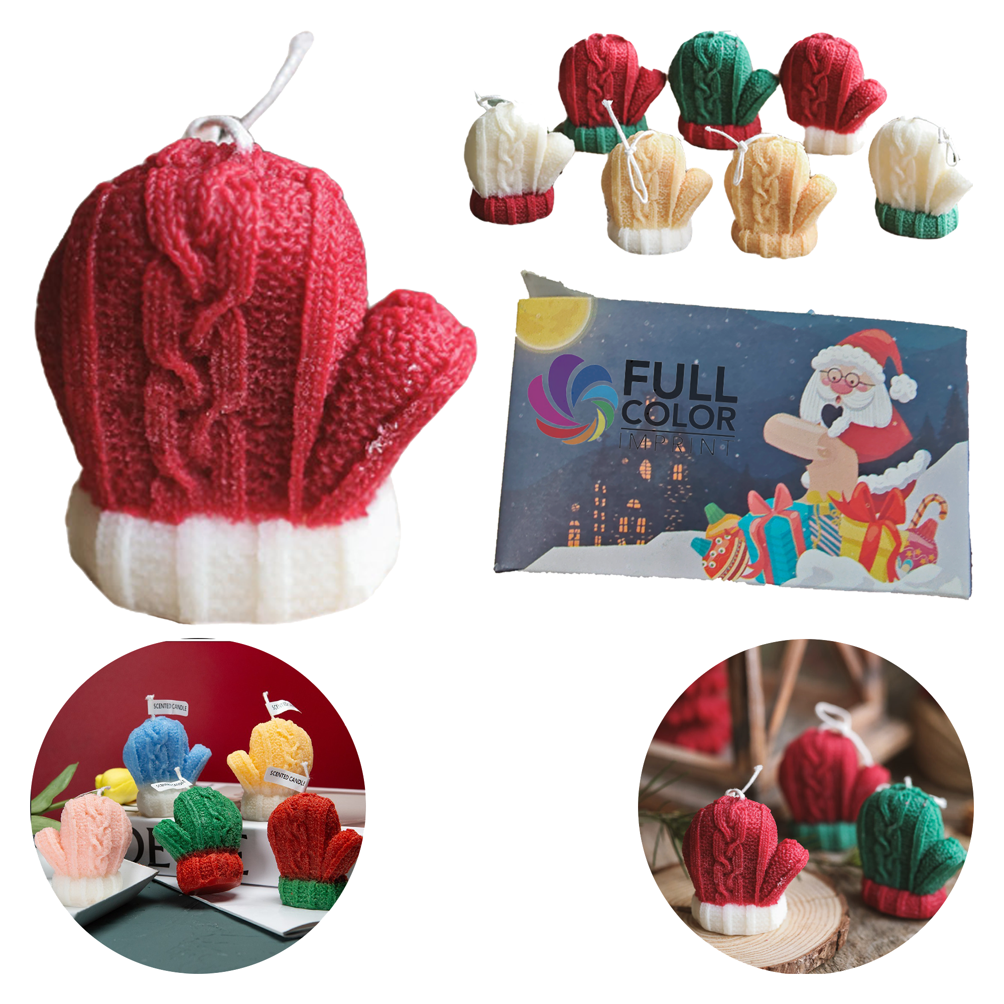 MOQ 10pcs Cozy Christmas Hand Candle 3