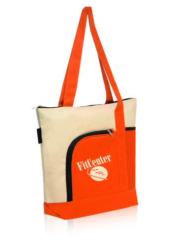 Zipper Polyester Tote Bags 23