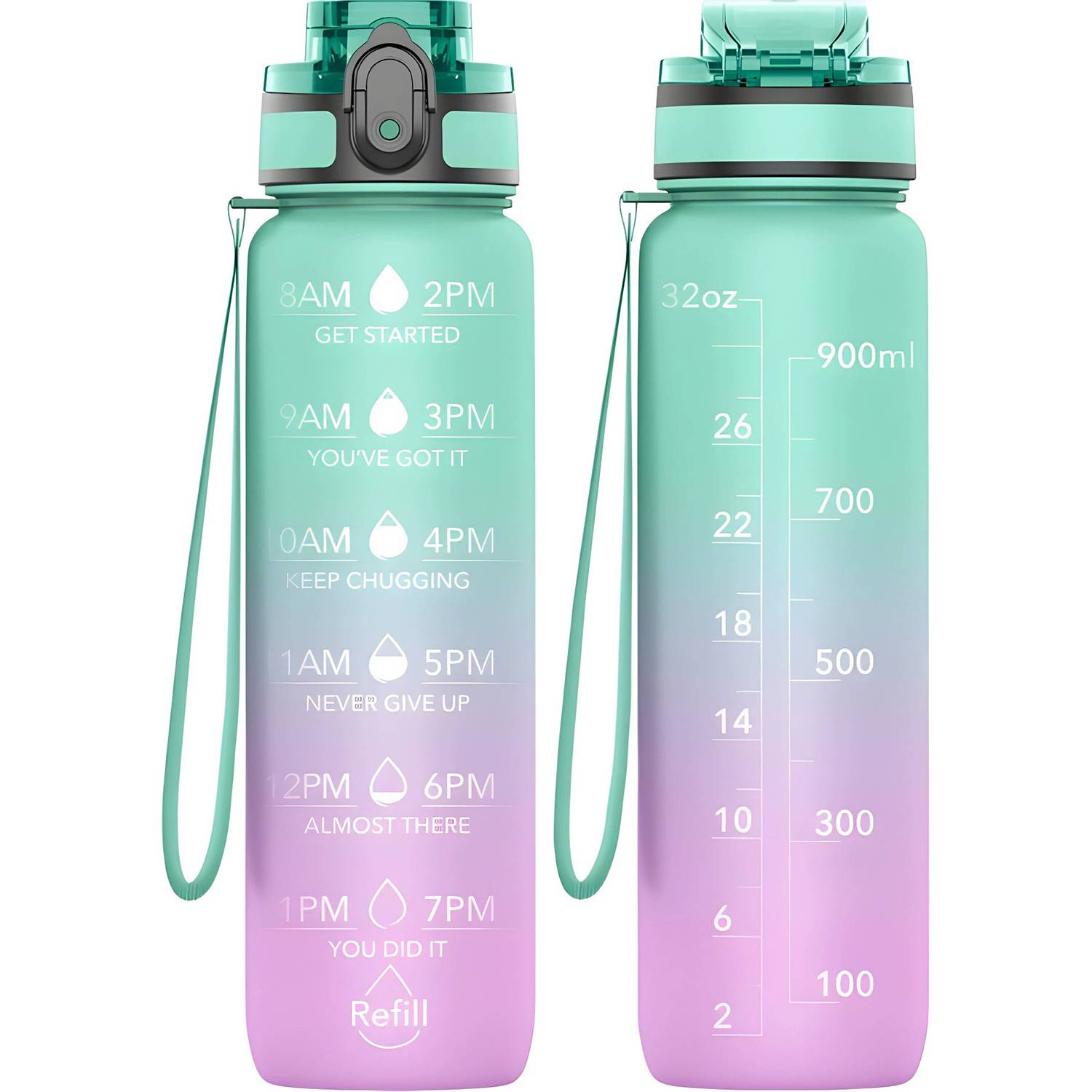 32oz BPA-Free Leakproof Water Bottle w/Gradient Color Design 3