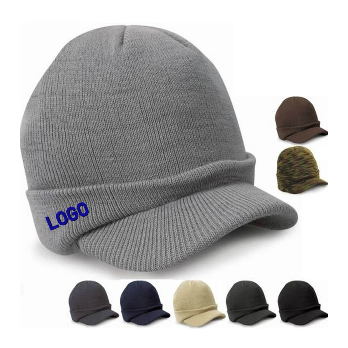 Knit Brim Beanie Cap 1