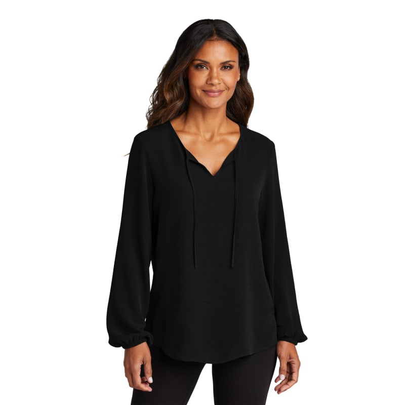 Port Authority Ladies Textured Crepe Blouse 7