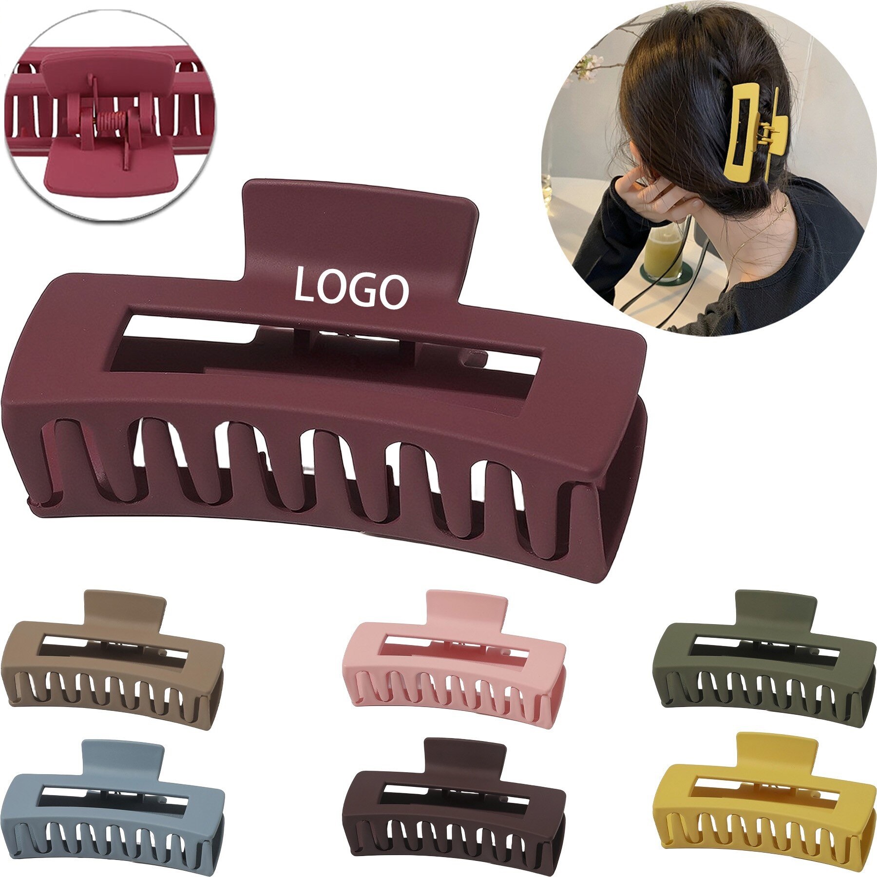 Rectangular Claw Hair Clip 14