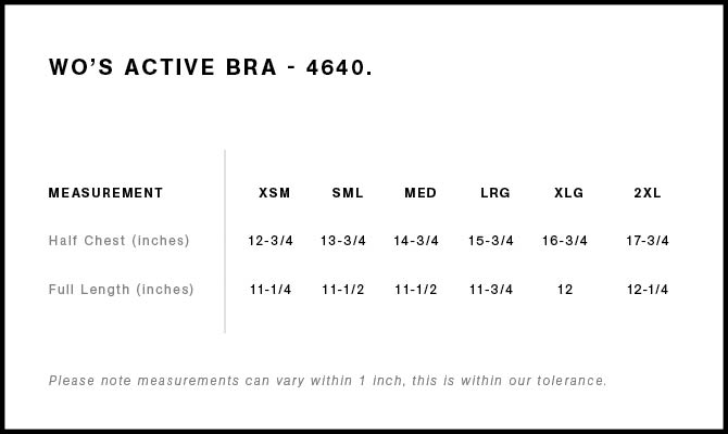 Wo's Active Bra Top | 4640 20