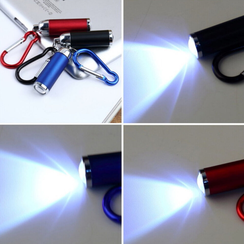 Aluminum Mini LED Flashlights with carabiners 9