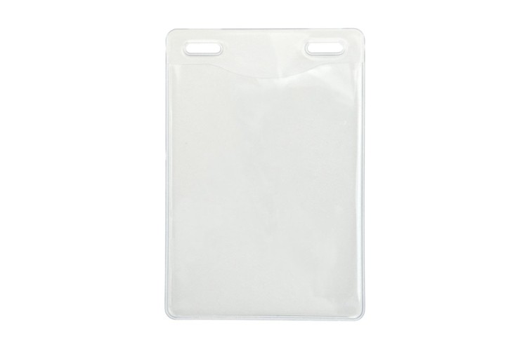 3.27" W x 4.80" H - Vertical Clear Vinyl Badge Holder (Blank) 1