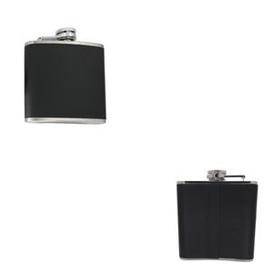 4oz PU Leather Stainless Steel Flask With Tightly Sealed Cap, custom water bottle with logo imprint 2