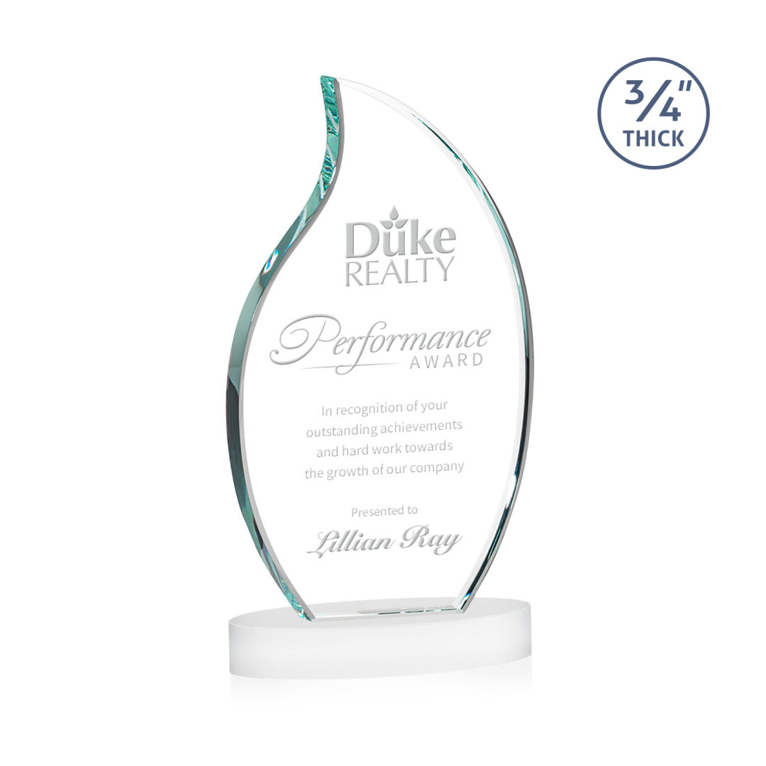 Croydon Flame Award on Alberton Base - White