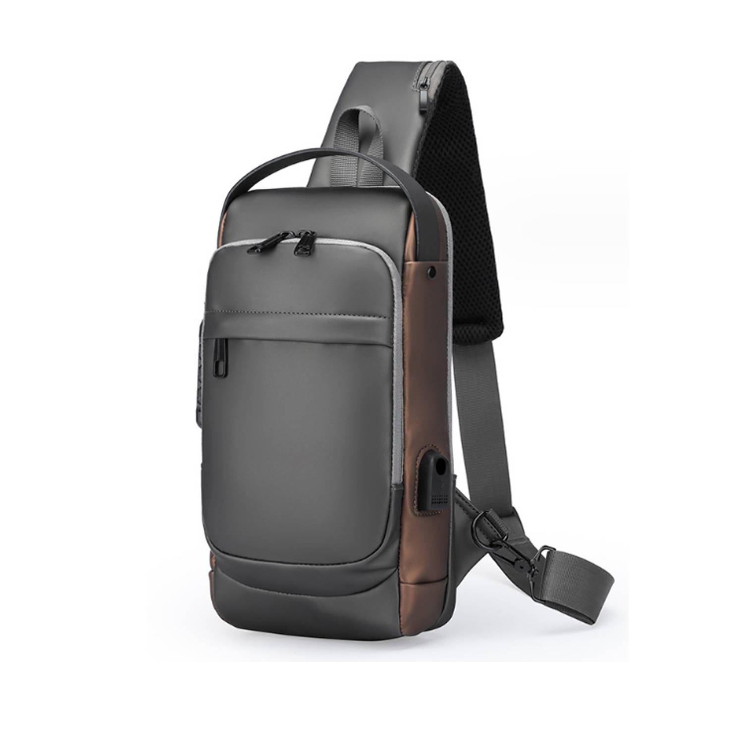 Men's Sports Chest Bag With Usb Charging Port 4