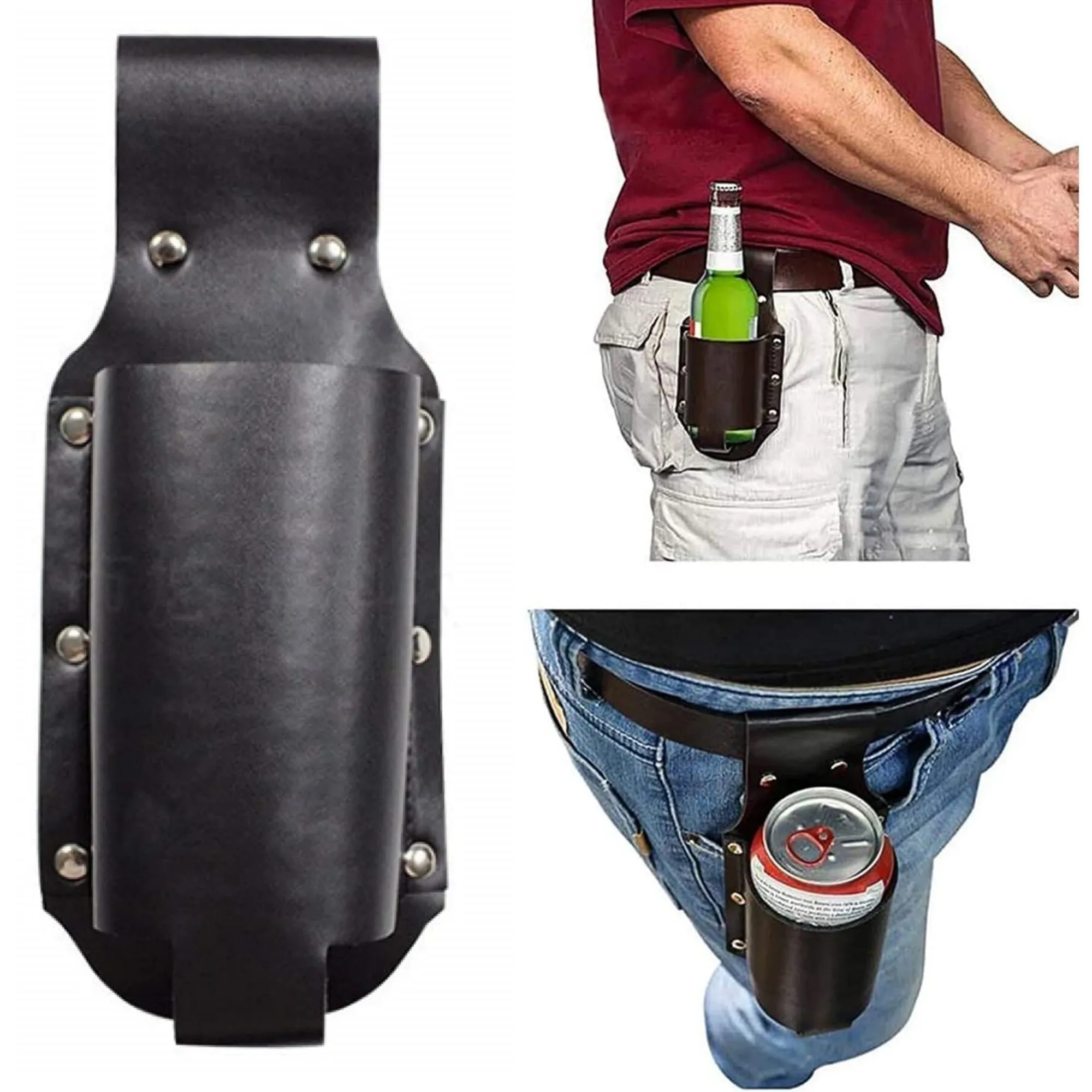 PU Leather Beer Bottle Holster Holder 12