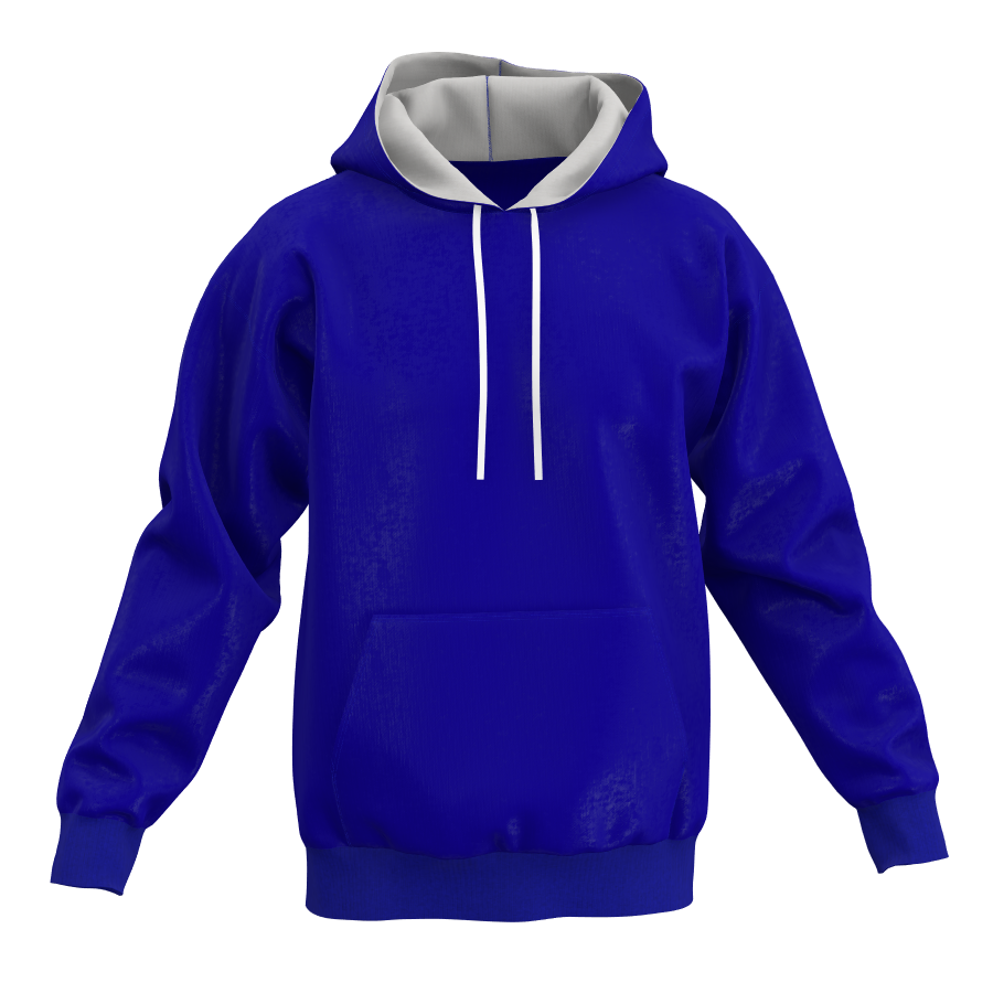 Hooded Sweatshirt with Contrast Color Hood 1