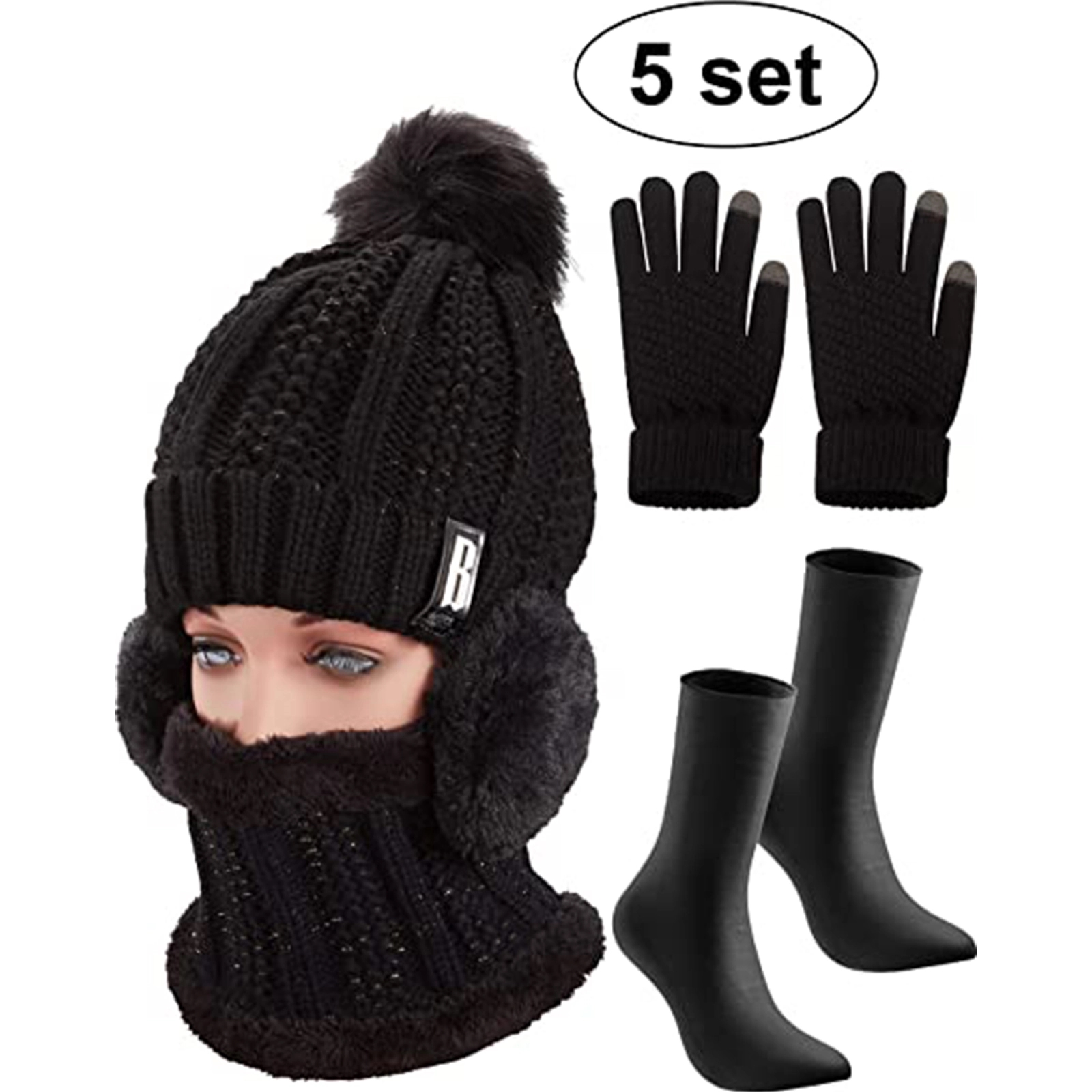 5 Pieces Women Winter Ski Outing Set 5